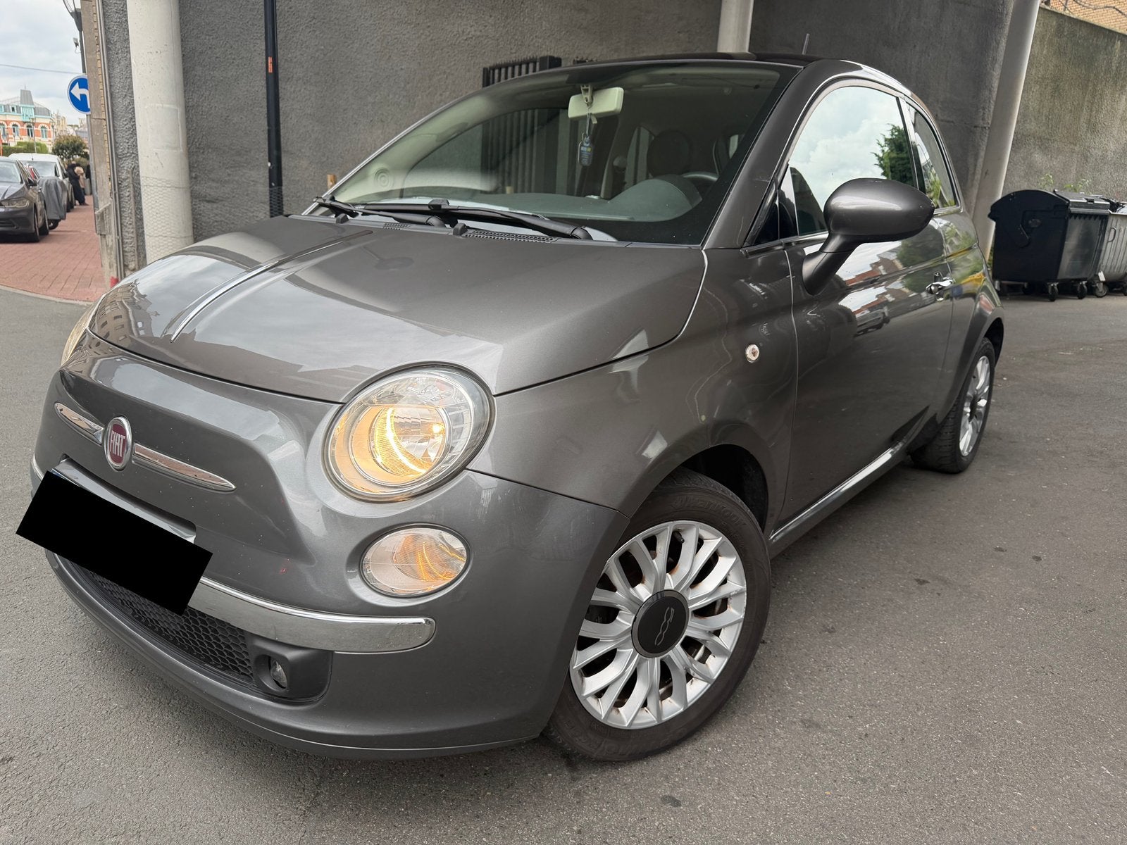 Fiat 500, Auto's, Fiat, Particulier, Panoramadak, Benzine, Euro 5, Stadsauto, 3 deurs, Zilver of Grijs, Zwart, Leder, Ophalen