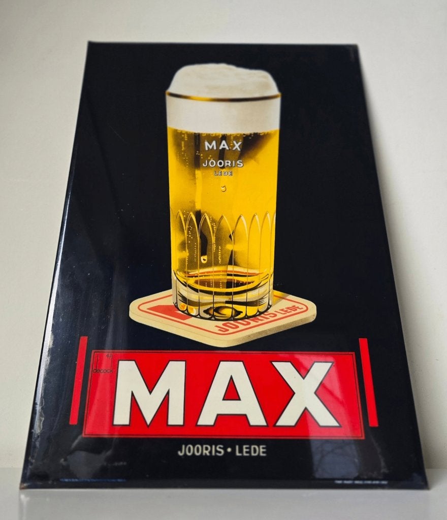 Magnifique panneau publicitaire  Max beer, Jooris Lede, Enlèvement ou Envoi, Panneau publicitaire