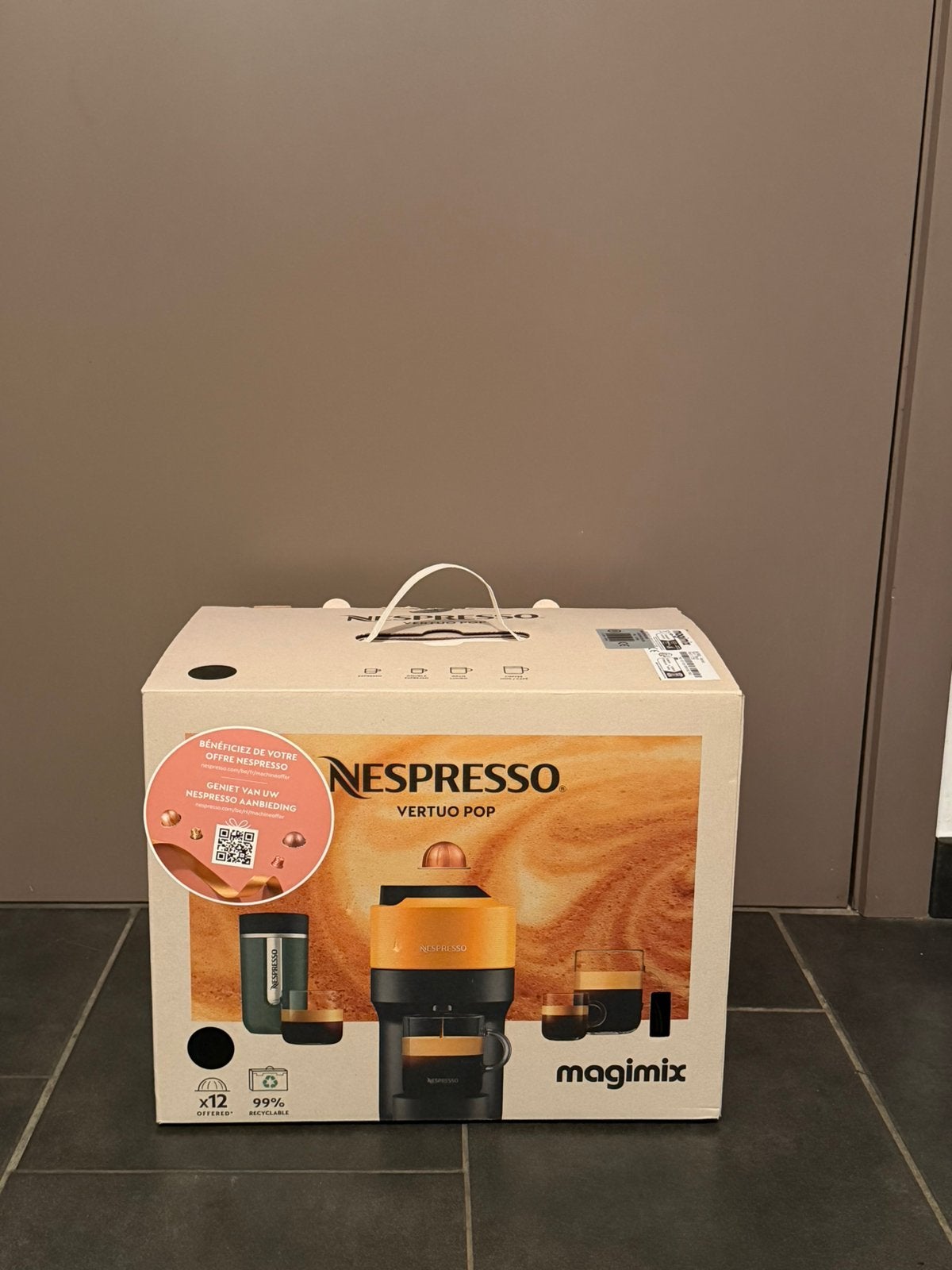 Koffiemachine Nespresso Vertuo pop, Elektronische apparatuur, Ophalen, Koffiepads en cups, Koffiemachine, Zo goed als nieuw