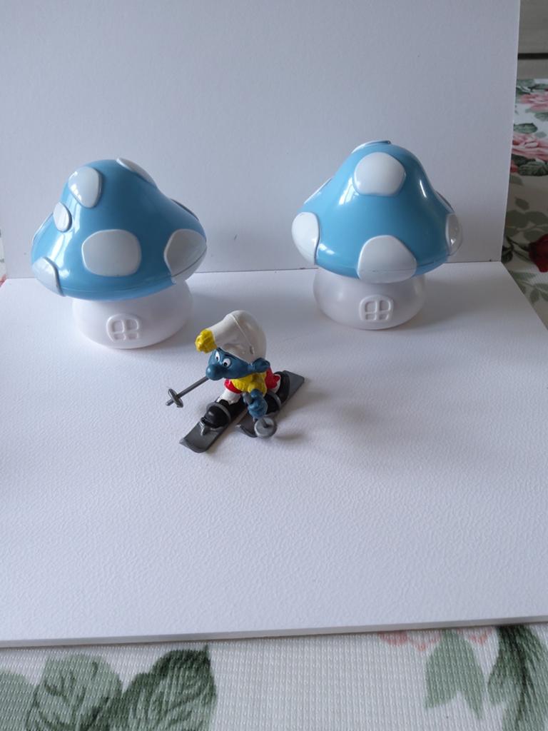 Super Schtroumpf avec skis, Enlèvement ou Envoi, Utilisé, Poupée, Figurine ou Peluche