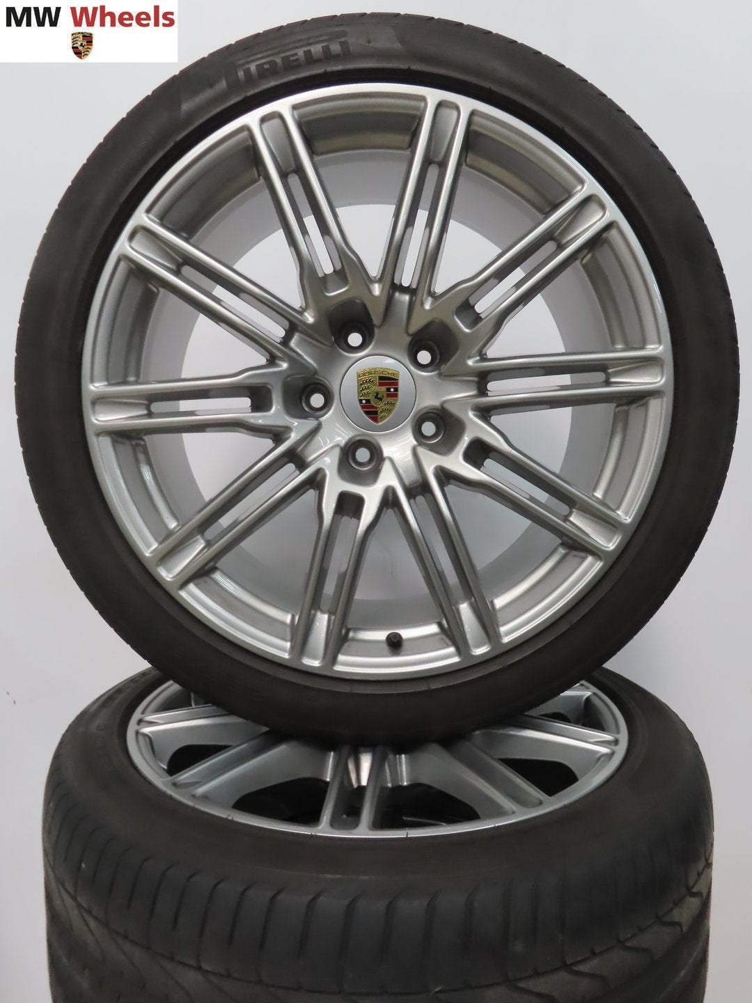 Originele Porsche Cayenne GTS 21 inch velgen met zomerbanden, Auto-onderdelen, Banden en Velgen, Gebruikt, -, -, Banden en Velgen