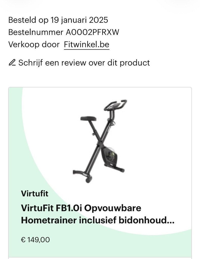 Opvouwbare hometrainer, Fietsen en Brommers, Ophalen, Zo goed als nieuw, Virtufit XB100i