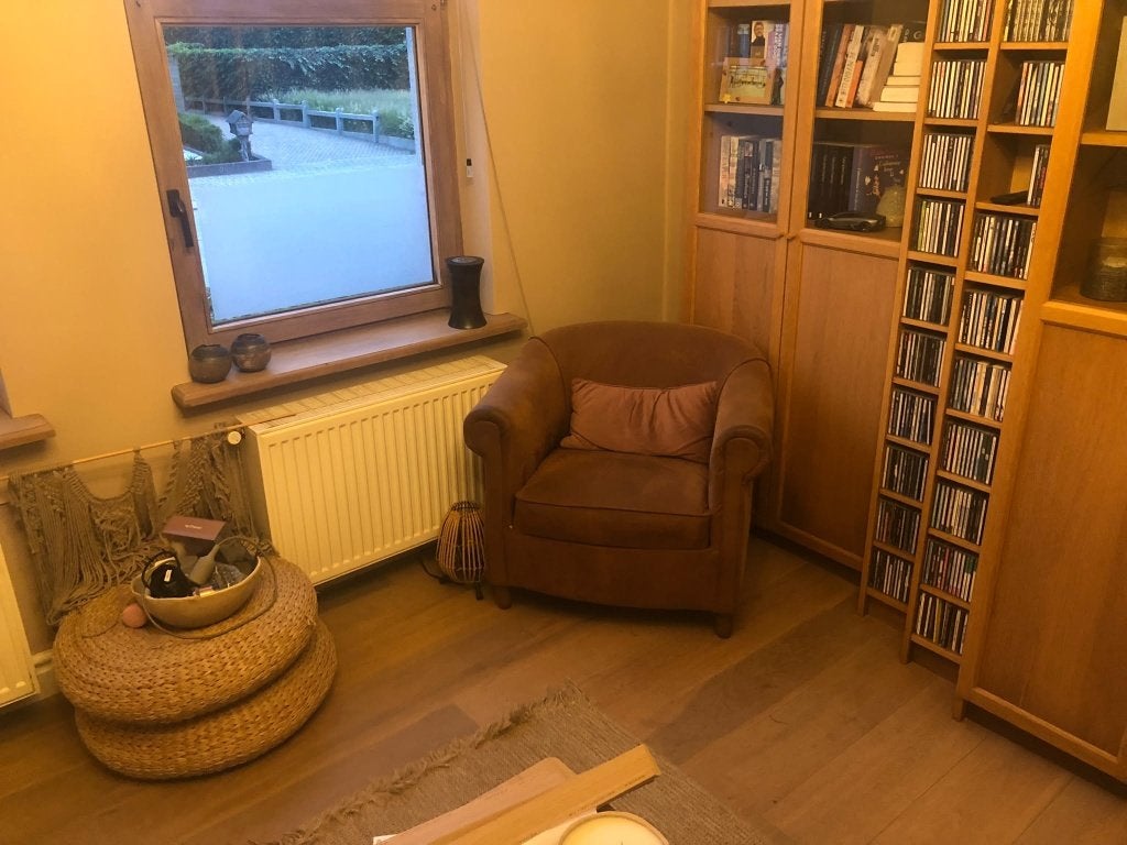 Bruine Fauteuils / Zetel, Ophalen, Gebruikt, Minder dan 75 cm, 50 tot 75 cm