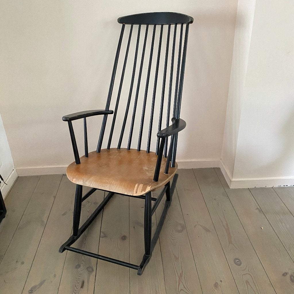 Vintage Scandinavische schommelstoel, Ophalen