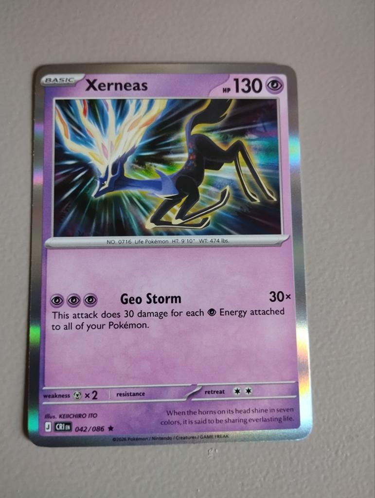 Blinkende Pokémon kaart chaos rising, Hobby en Vrije tijd, Ophalen of Verzenden, Nieuw