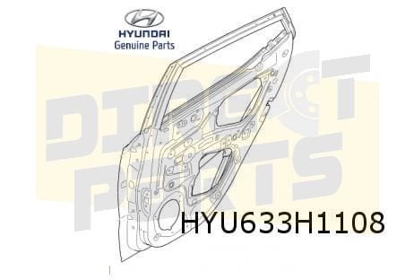 Hyundai i10 (1/14-2/20)  achterportier rechts (te spuiten) (, Neuf, -, Porte, Hyundai