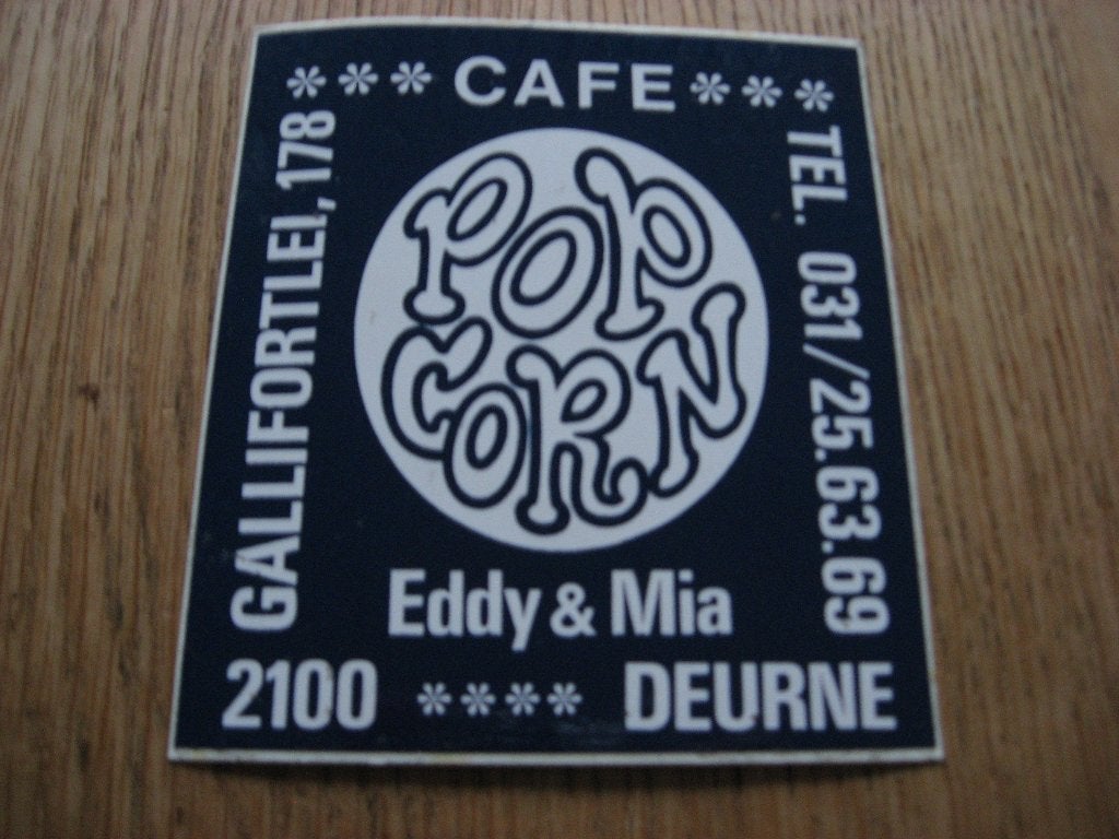 Autocollant vintage Cafe Pop Corn Doors, Enlèvement ou Envoi, Neuf, Autres types