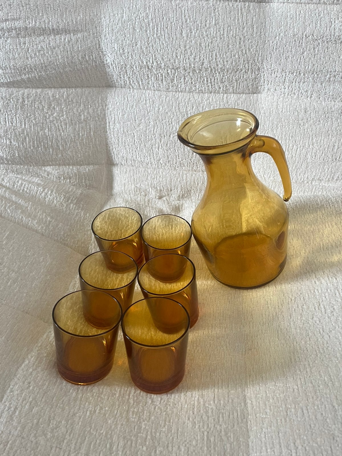 Vintage italiaanse glazen set, Ophalen, Zo goed als nieuw