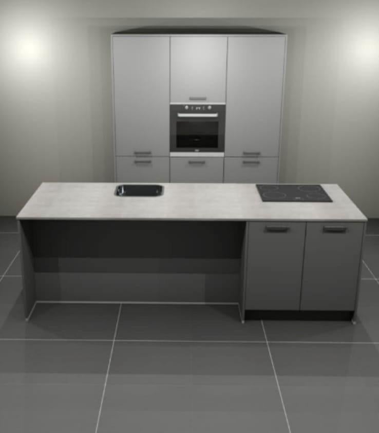 Nouvelle cuisine avec les appareils (encore emballé) - 1500€, Maison & Meubles, Neuf, Synthétique, Gris, Enlèvement
