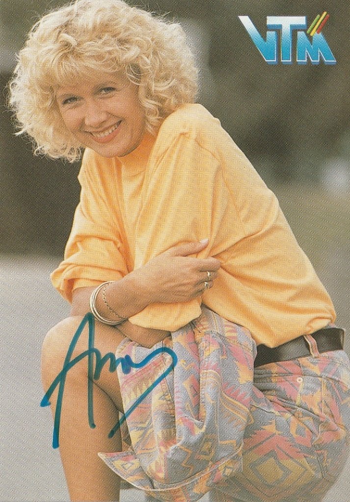 Anne De Baetzelier - foto met handtekening - 1992, Verzamelen, Ophalen of Verzenden, Zo goed als nieuw, Foto of Kaart, Gesigneerd