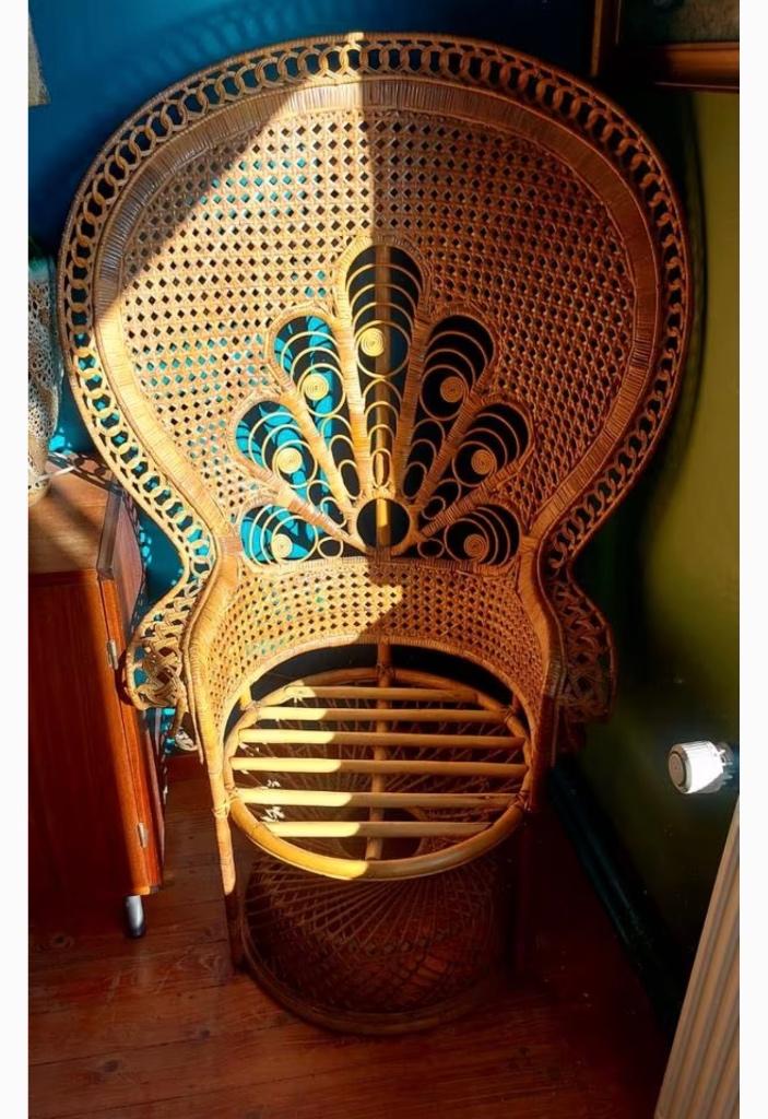 Chaise Boho Peacock en parfait état !, Enlèvement