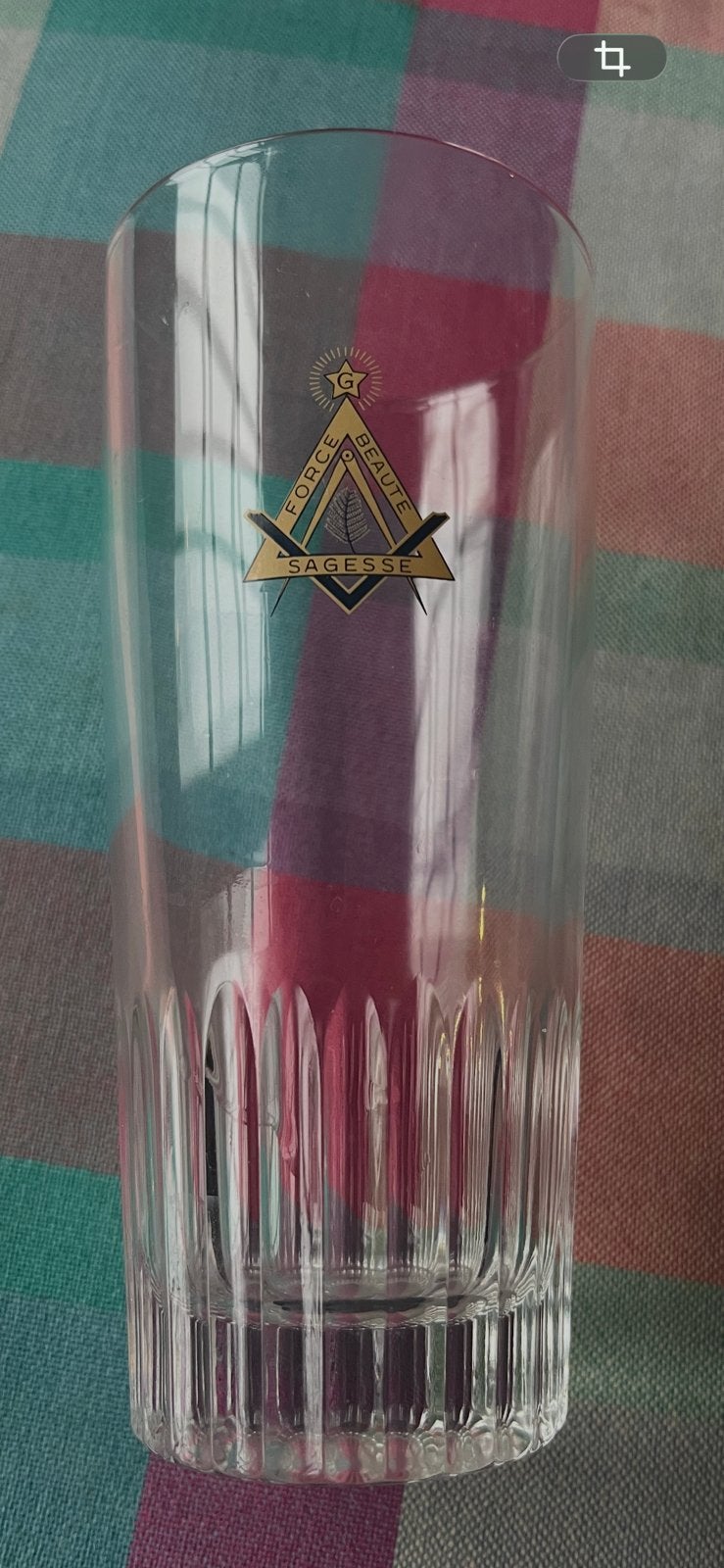 Verre bière loge franc maçonnique Force Beauté Sagesse, Collections, Enlèvement ou Envoi, Comme neuf