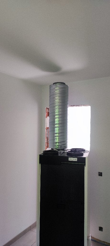 Sanutal geluidsdemper, lengte 900mm, Ø180 met dichting, Doe-het-zelf en Bouw, Ophalen, Nieuw, Ventilator