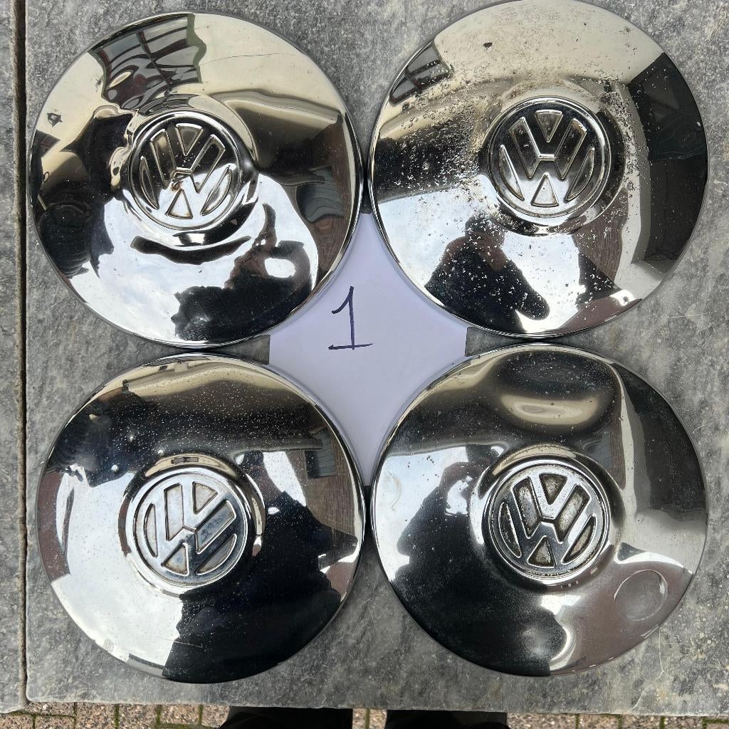 VW wieldop 4x 130 set KG Beetle T14 68 - chroom, Ophalen of Verzenden, Gebruikt
