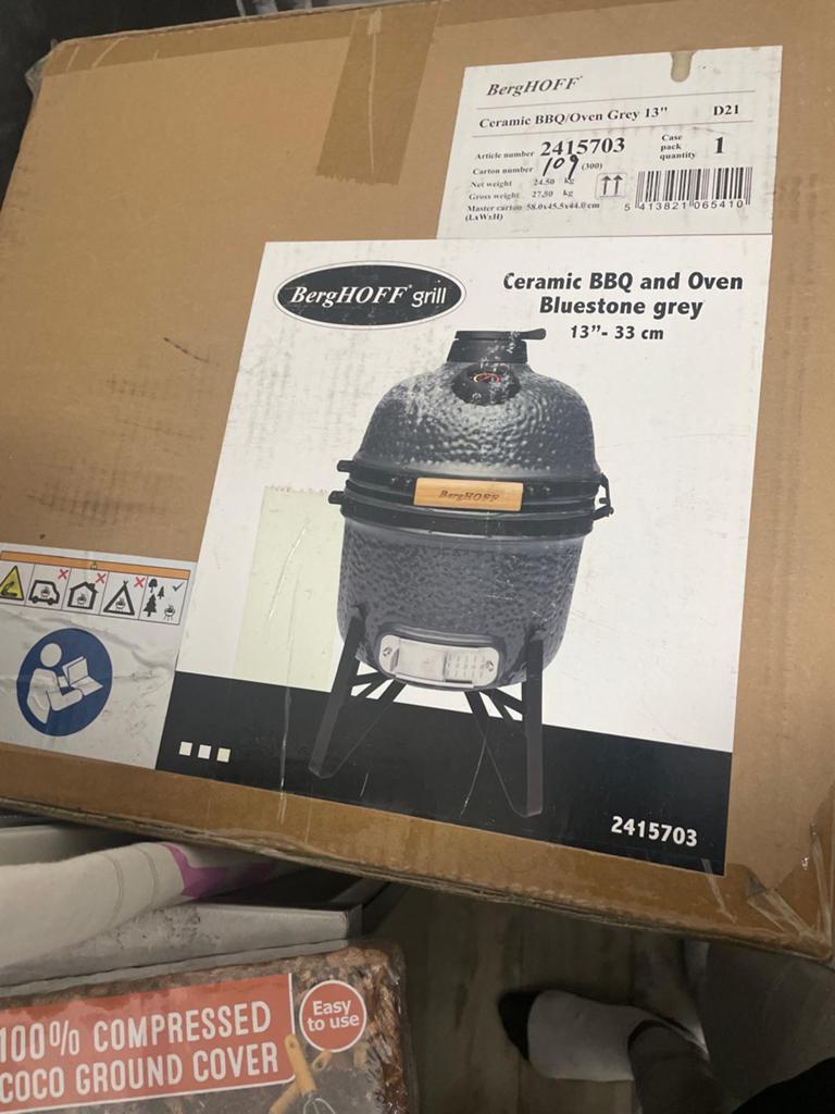 Nieuwe BergHOFF keramische houtskool BBQ 13”, Ophalen, Nieuw