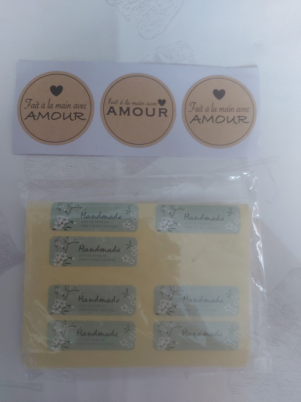 étiquettes "Fait main", Hobby & Loisirs créatifs, Scrapbooking, Enlèvement ou Envoi