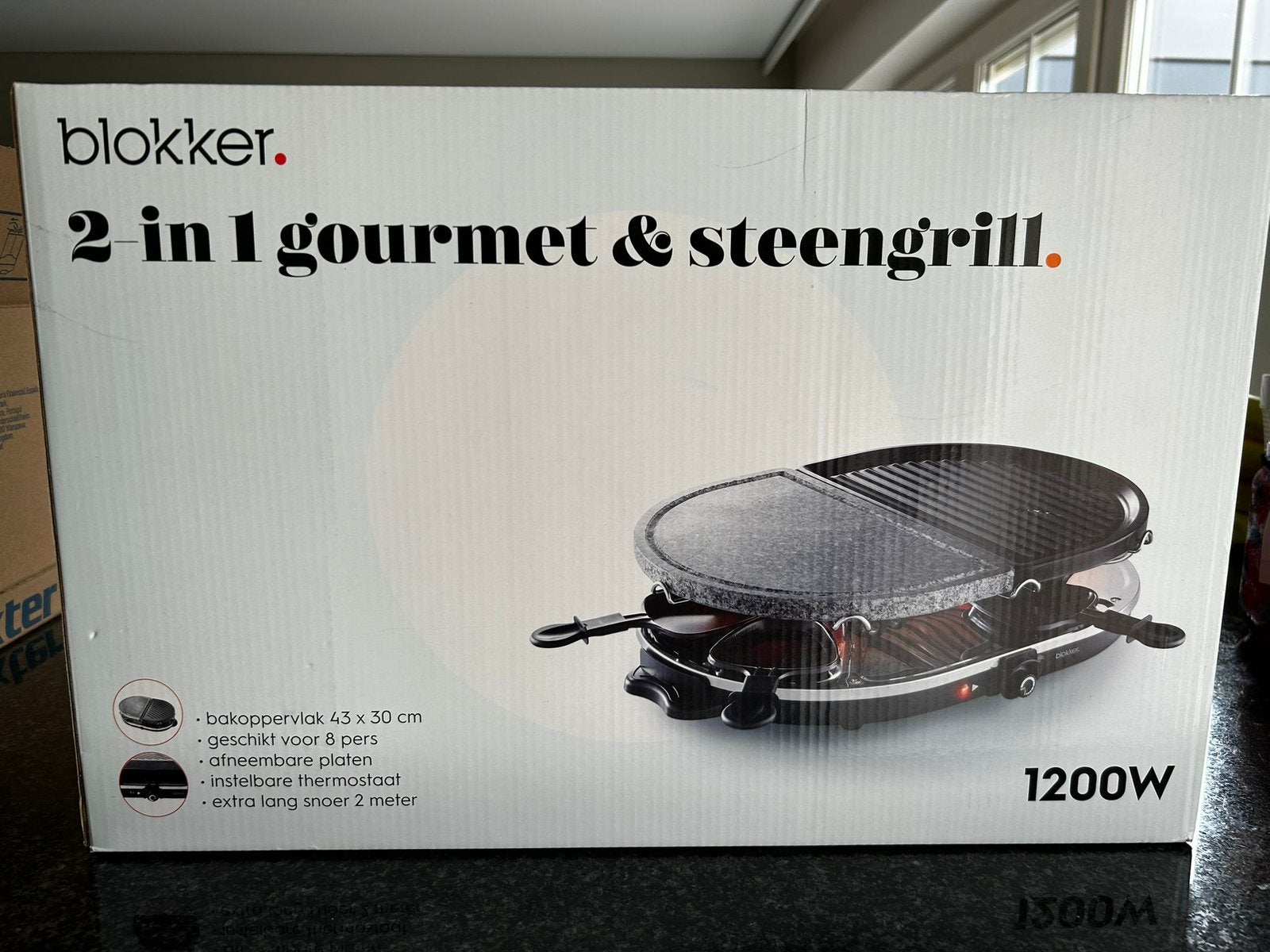 2 in 1 gourmet & steengrill - nooit uitgepakt, Ophalen, Nieuw, 4 t/m 7 personen