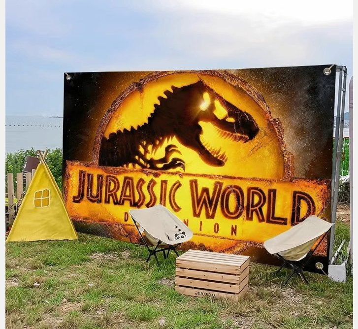 Grands drapeaux Jurassic Park (150 x 90 cm), Enlèvement ou Envoi, Neuf