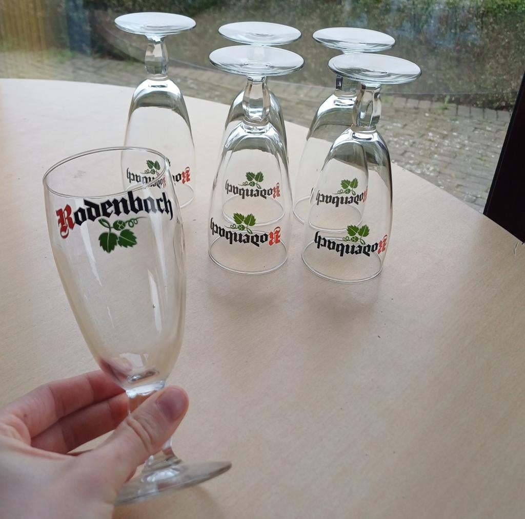 6x Rodenbach glazen, Enlèvement ou Envoi