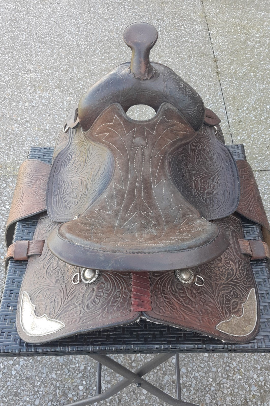 Selle western Simco 5567 cuir., Animaux & Accessoires, Enlèvement, Comme neuf