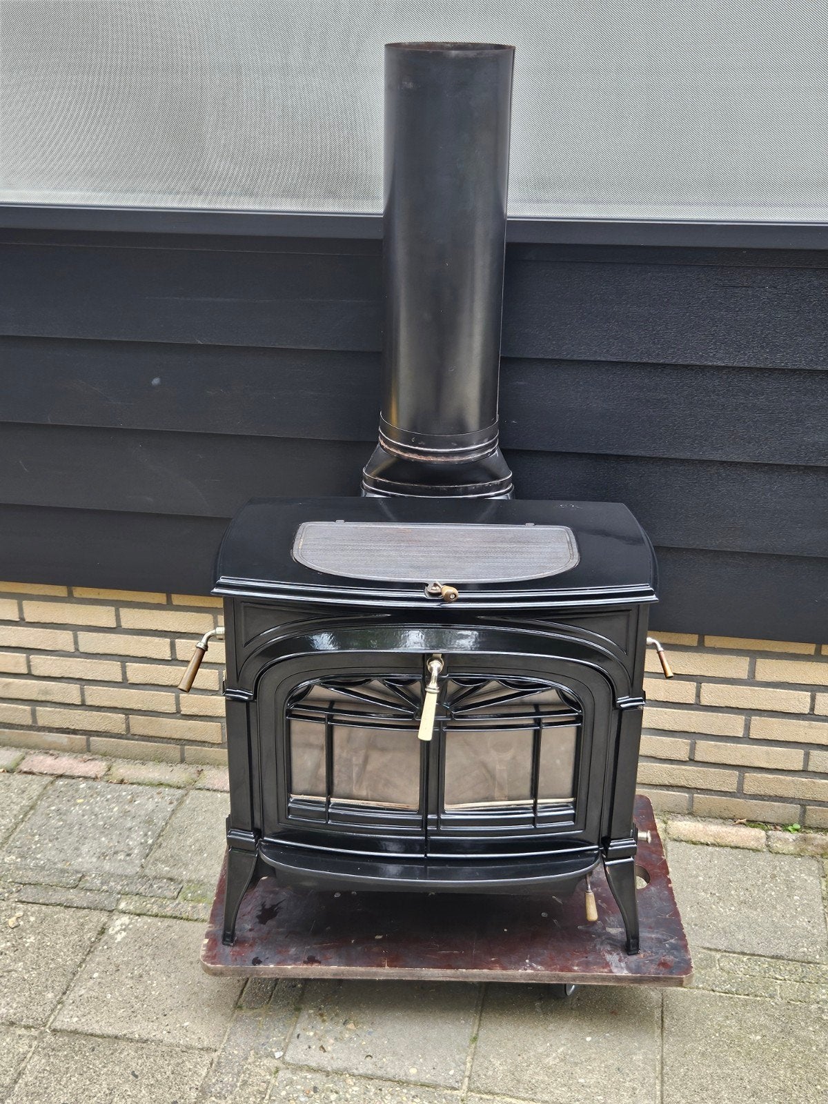 Mooie Houtkachel Encore Vermont 12kw, Ophalen, Houtkachel, Zo goed als nieuw, Vrijstaand