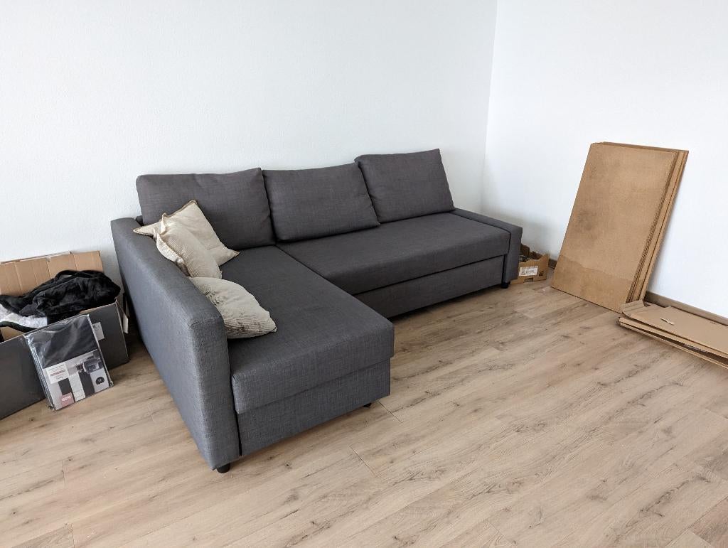 IKEA Friheten zetel, Huis en Inrichting, Slaapkamer | Slaapbanken, Ophalen, 140 cm, Zo goed als nieuw, Twijfelaar