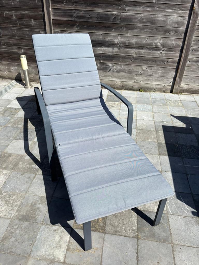 BRISTOL chaise longue extensible, Ophalen, Zo goed als nieuw, Aluminium