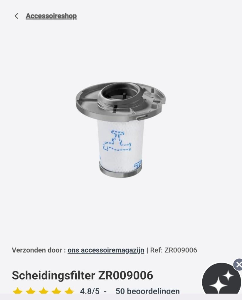 Filter voor stofzuiger 4 stuks, Elektronische apparatuur, Onderdelen en Toebehoren, Nieuw, Ophalen of Verzenden