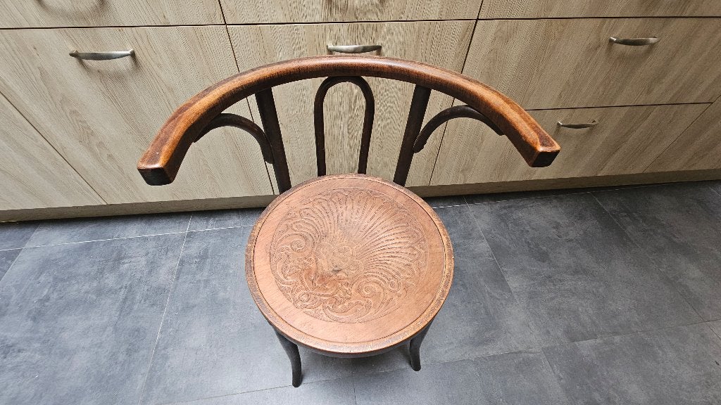 4 houten Luterma stoelen in Thonet stijl, Antiek en Kunst, Ophalen