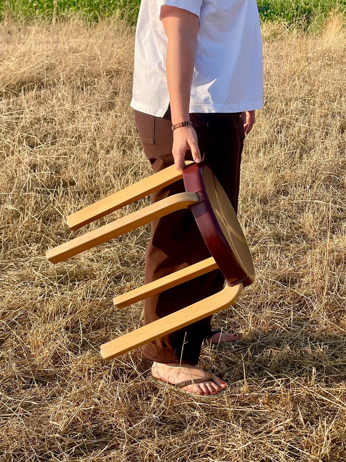 Tabouret Kembo Holland Bordeaux, Maison & Meubles, Tabourets, Enlèvement, Bois