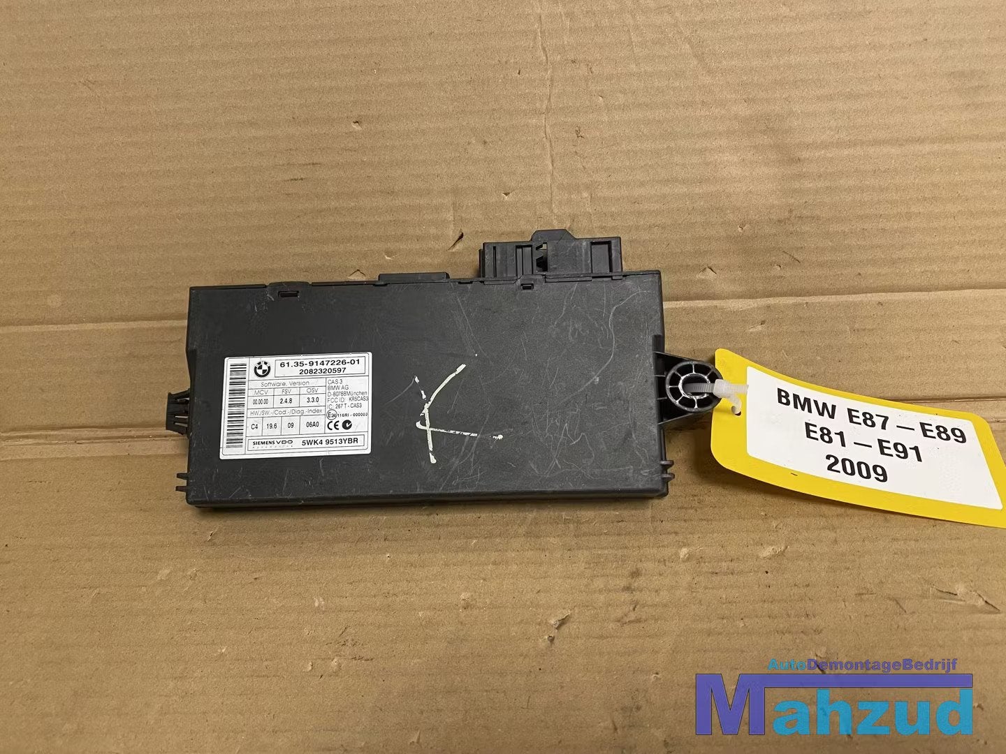 BMW E87 E90 E91 BCM sam module 914722601 6135914722601, Petuelring 130
80788  Munich, DE, Info@bmw.de, Utilisé, BMW