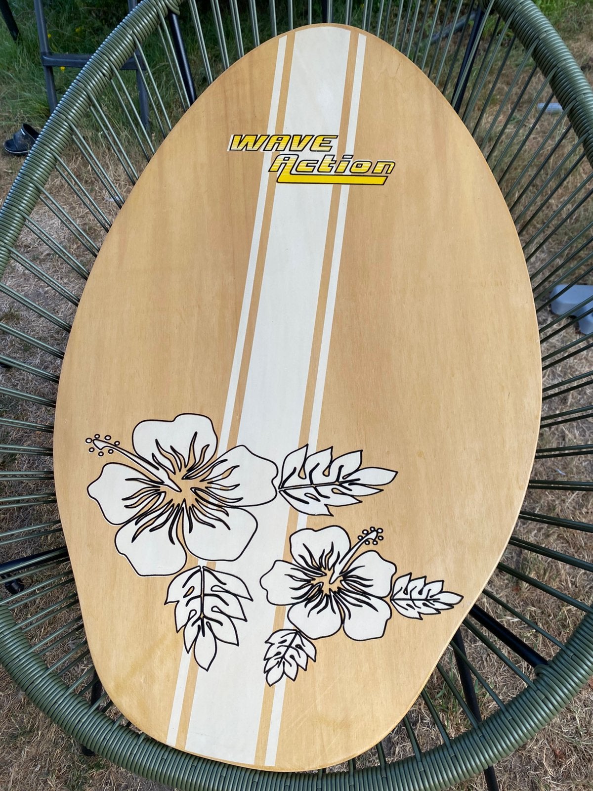 Vintage skimboard wave action, Watersport en Boten, Ophalen of Verzenden, Zo goed als nieuw