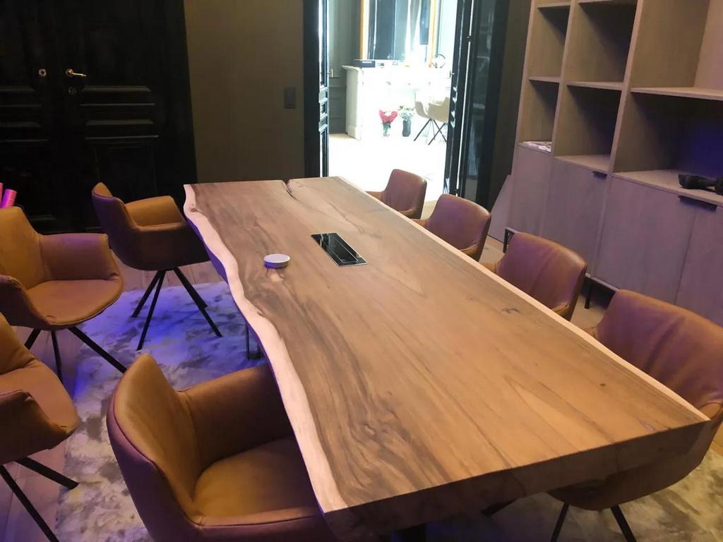 Massieve eettafel: Live Edge, Ophalen, Zo goed als nieuw