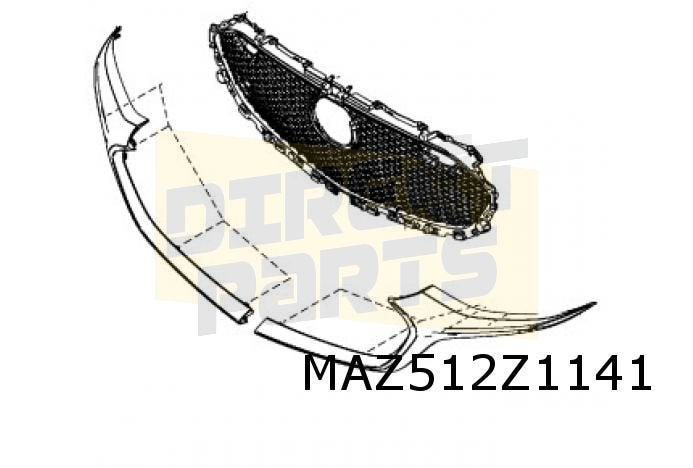 Mazda 3 (3/19-) Sierlijst grille Links + Rechts Origineel! B, Neuf, -, Mazda, -