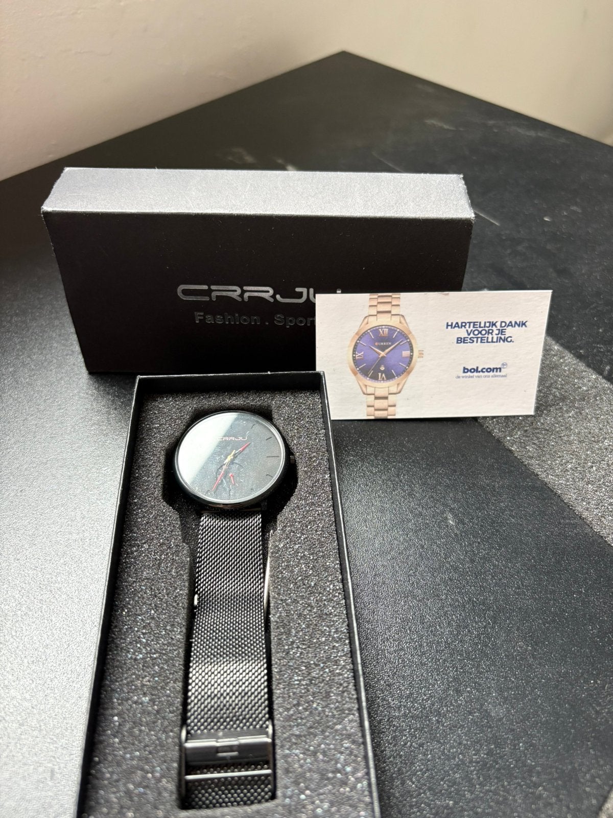 Horloge CRRJU SPORT Fashion niet gedragen, Ophalen, Overige materialen, Polshorloge