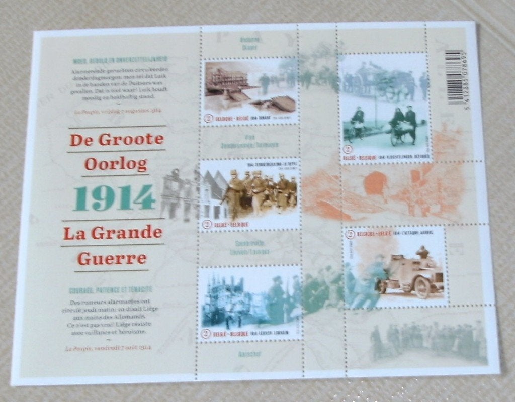 1 blok BL220 de groote oorlog 1914, Postzegels en Munten, Frankeerzegel, Ophalen of Verzenden, Zonder stempel, Postfris