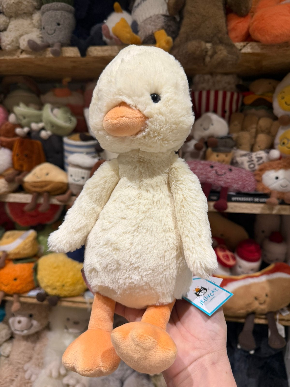 Jellycat Bashful Duck Retired, Kinderen en Baby's, Jellycat, Nieuw, Middelgroot (20 tot 80 cm), Meerkleurig