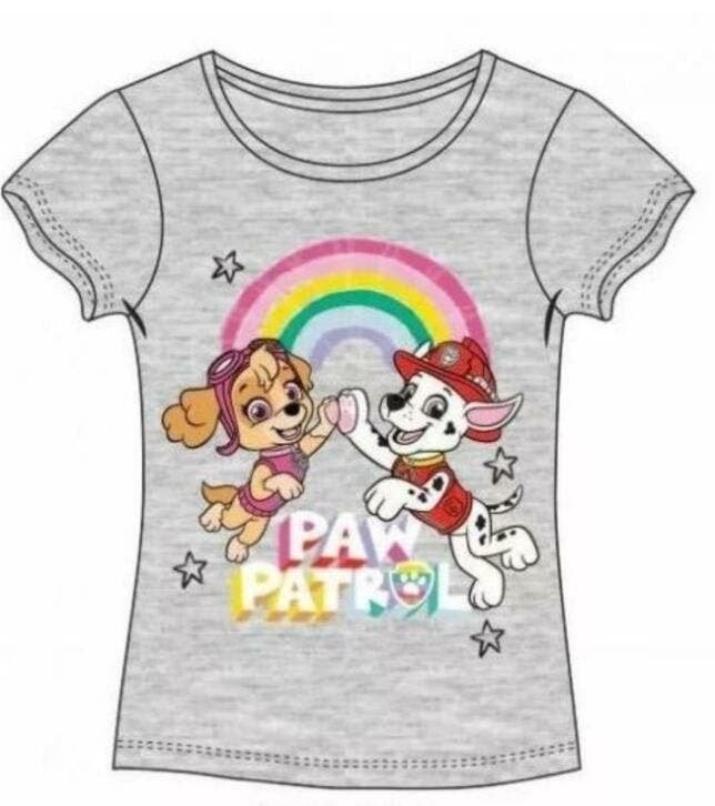 Paw Patrol T-shirt Pawsitive Grijs - Maat 116 - 128 - Katoen, Neuf, Enlèvement ou Envoi, Chemise ou À manches longues, Paw Patrol