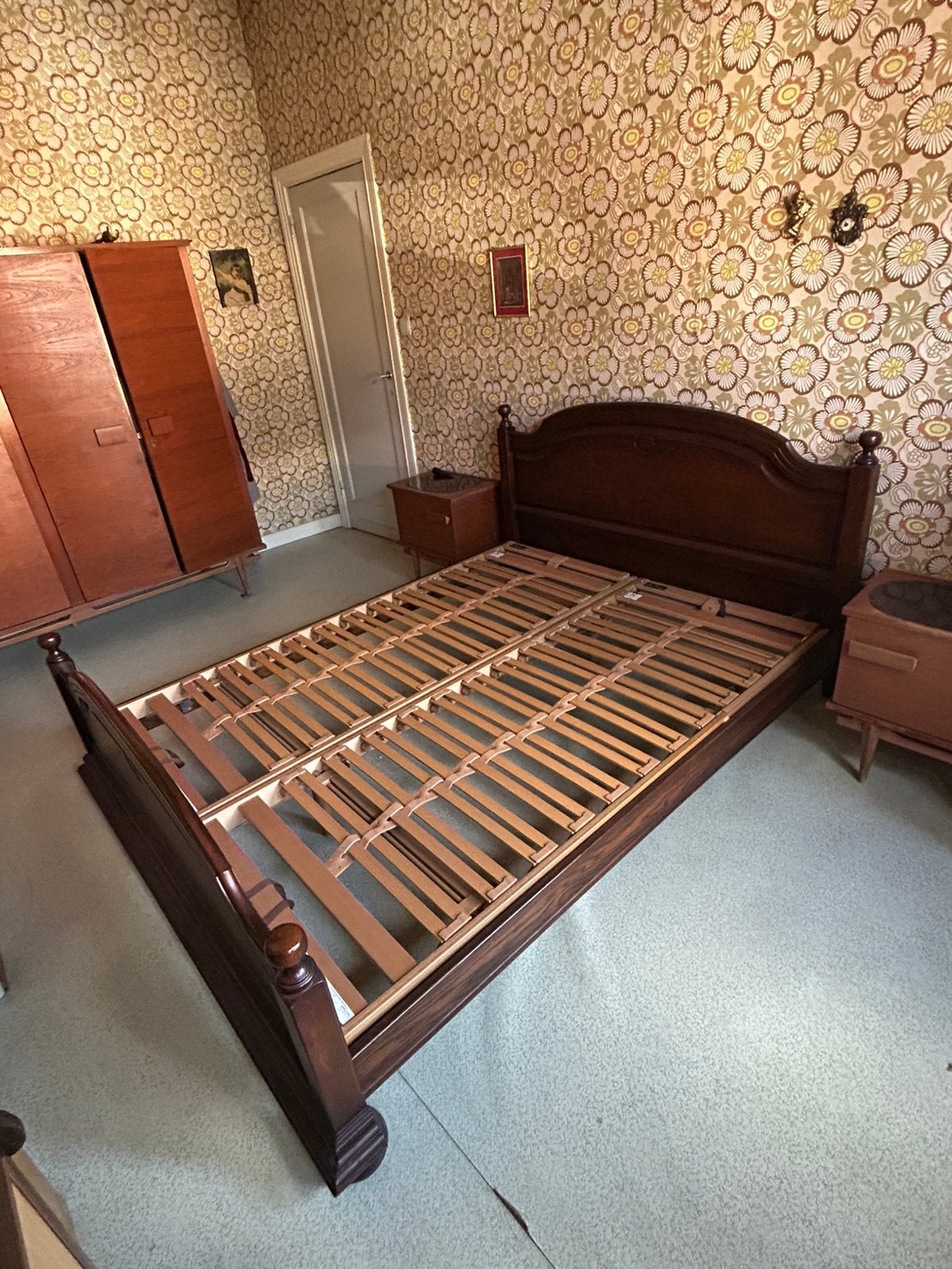 Houten bed met/zonder lattenbodem, Ophalen, Zo goed als nieuw