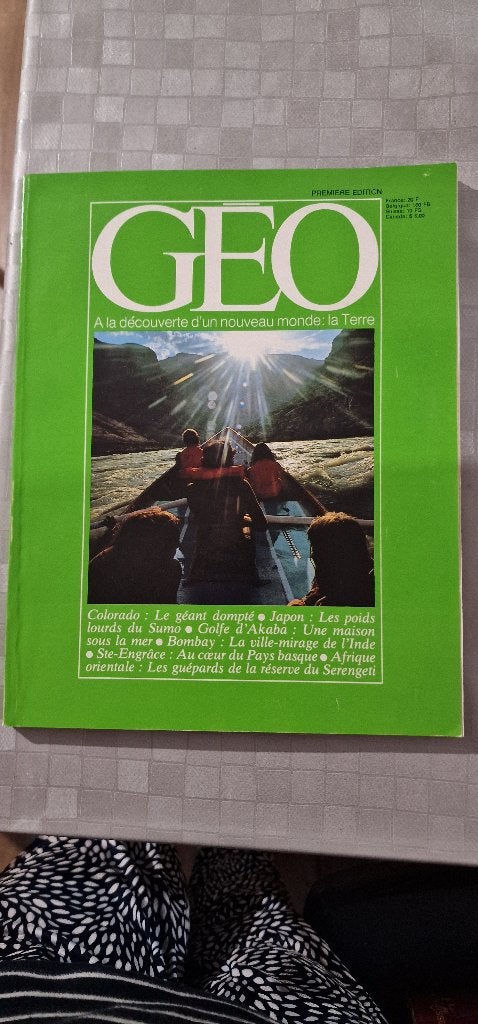 1ere édition du magazine Geo, Enlèvement, Utilisé, Autres types
