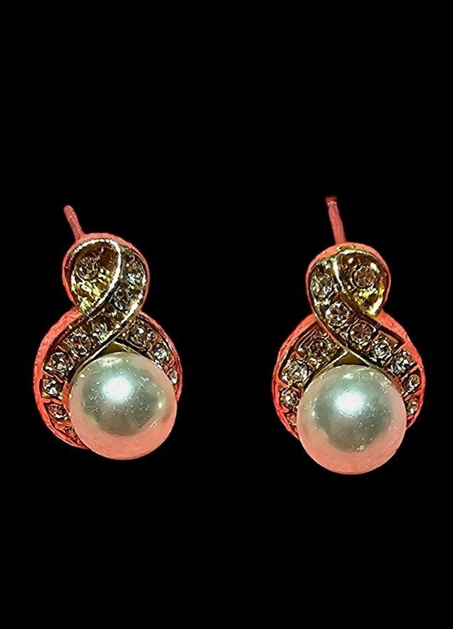 GOUDEN OORBELLEN MET PAREL EN BRILJANTEN, Handtassen en Accessoires, Oorbellen, Overige kleuren, Nieuw, Ophalen of Verzenden, Met edelsteen