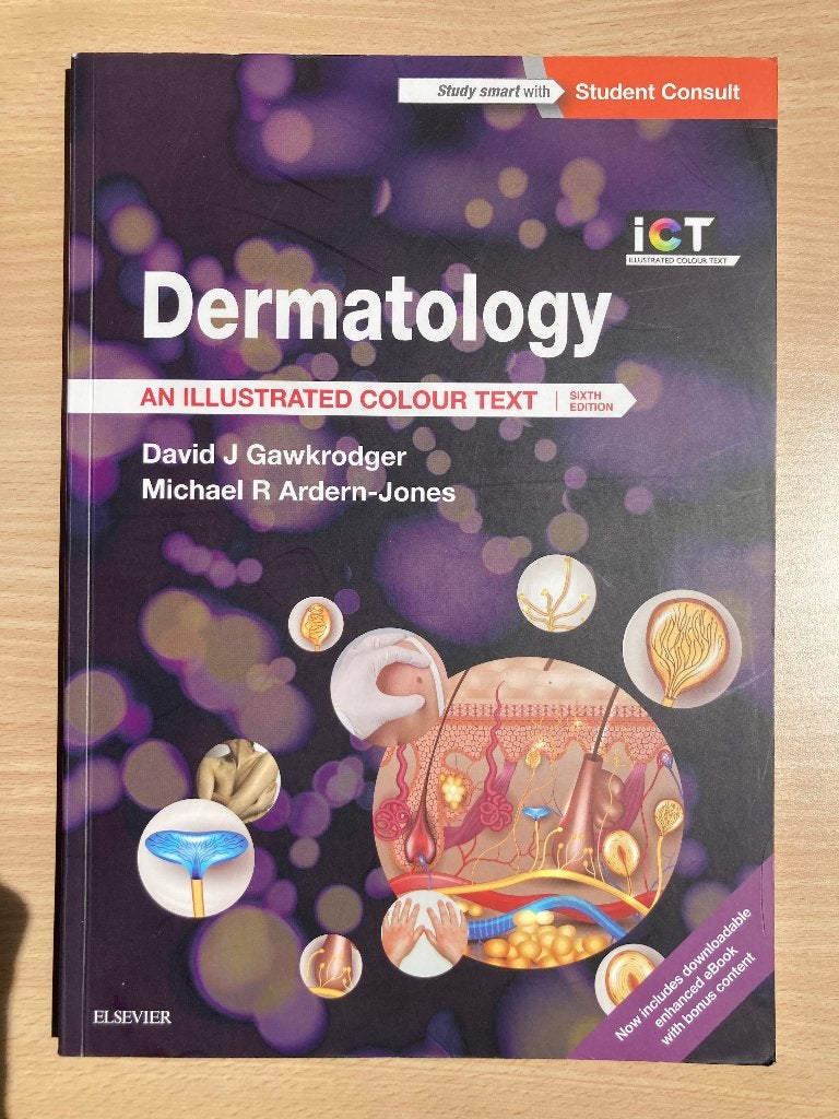 Dermatology: an illustrated colour text, Ophalen, Zo goed als nieuw, Hoger Onderwijs, David J. Gawkrodger, Michael R Ardern-Jones