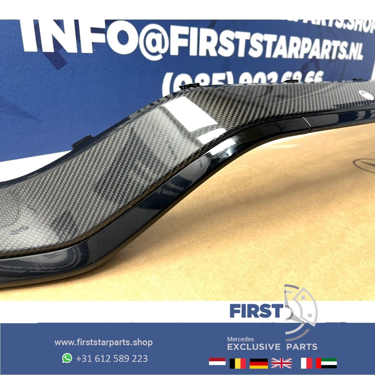 A2058851874 W205 C63 AMG CARBON SPOILER BUMPER LIP C KLASSE, Utilisé, -, Avant, -