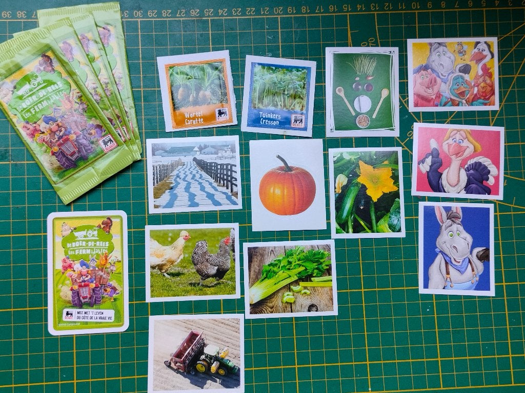 stickers kaart zaadjes wortel tuinkers De boer Delhaize, Verzamelen, Ophalen of Verzenden, Zo goed als nieuw