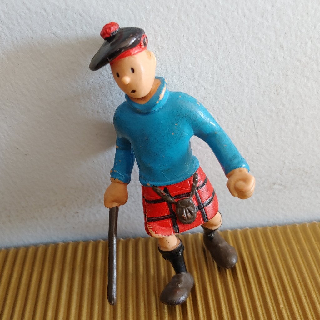 1994 Kuifje in schotse kledij, Ophalen of Verzenden, Kuifje, Gebruikt, Beeldje of Figuurtje