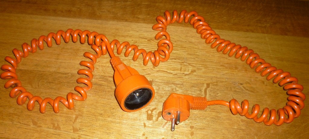 Câble d’allonge extensible orange plus ou moins 2 mètres, Enlèvement ou Envoi, Comme neuf