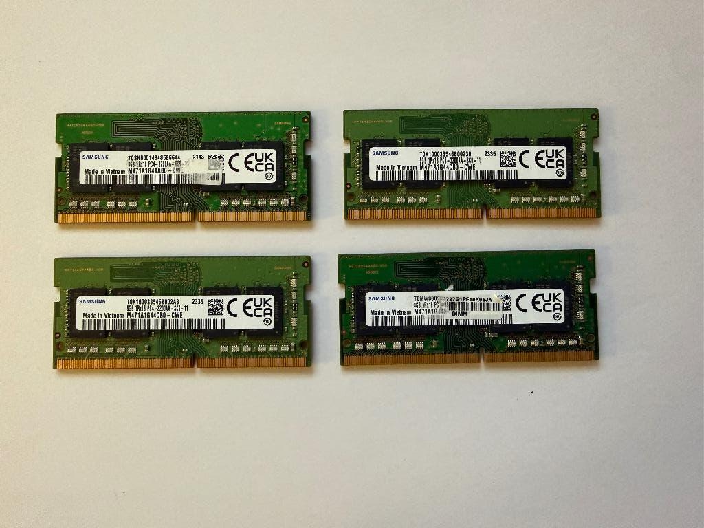 4 Samsung 8 GB DDR4-3200 -  en lot ou par paire, Enlèvement ou Envoi, DDR4, 8 GB, Utilisé