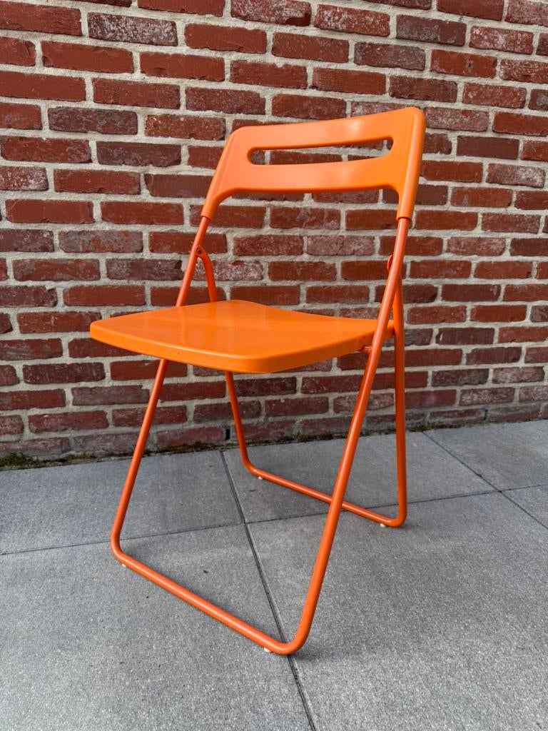 IKEA NISSE Folding Chair — Orange, Tuin en Terras, Tuinstoelen, Ophalen, Zo goed als nieuw