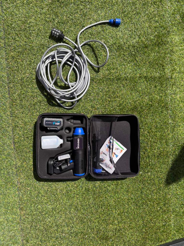Hoge druk reiniger met batterij GROVUX (48V)., Ophalen, Zo goed als nieuw
