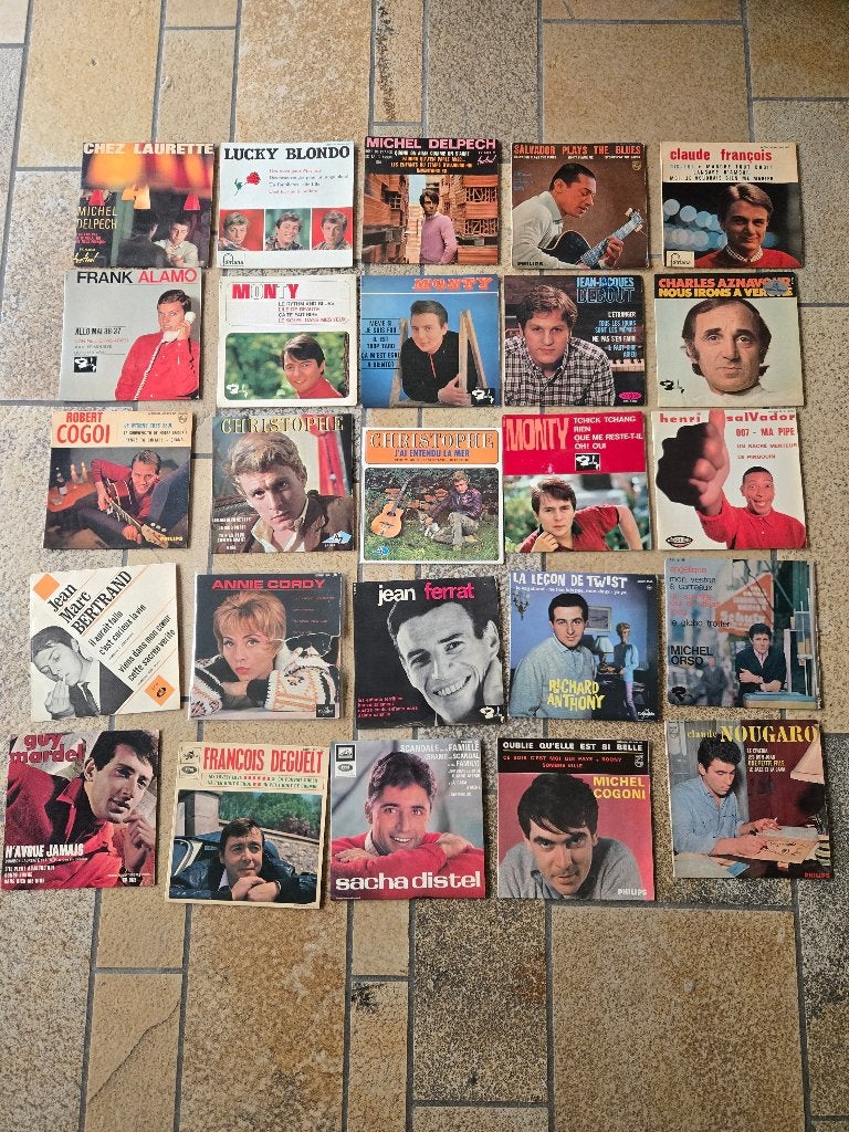 vinyl singels 45'toeren EP's Franstalig 325 stuks !!, Enlèvement ou Envoi, 7 inch, Utilisé, EP